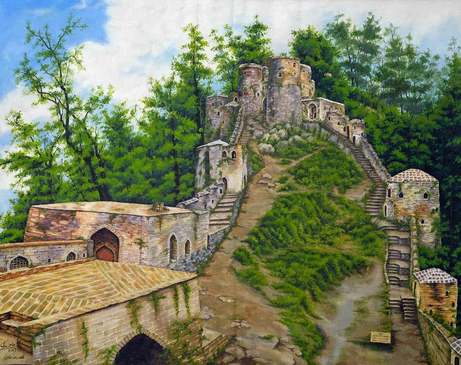 قلعه رودخان- نقاشی روی چرم